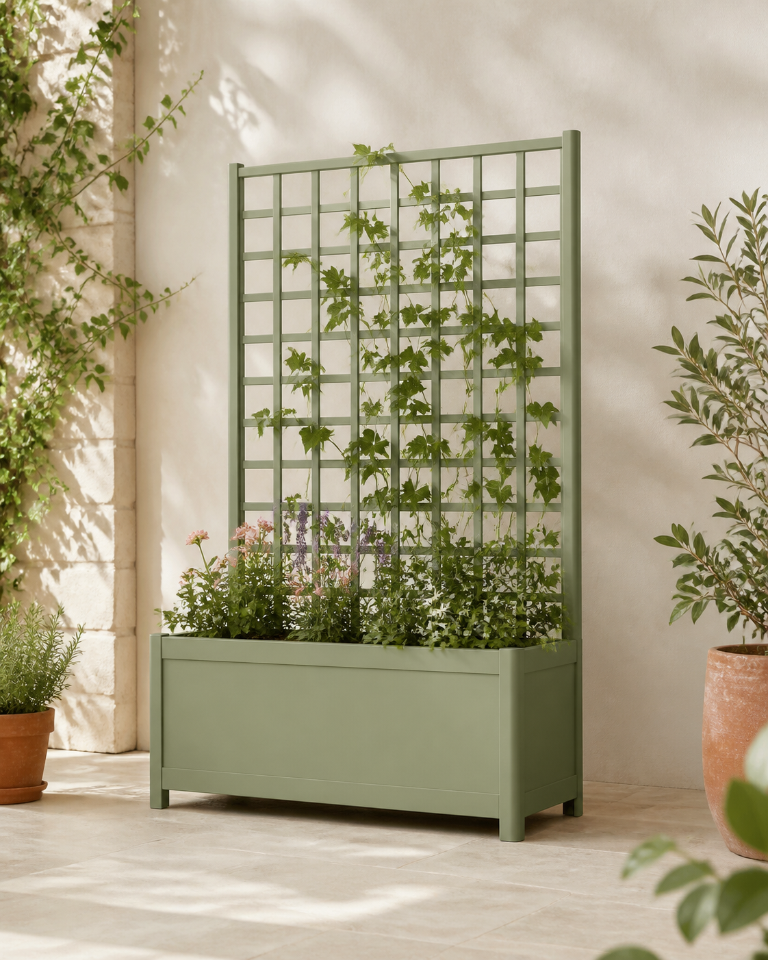 Jardinera de barandilla ajustable